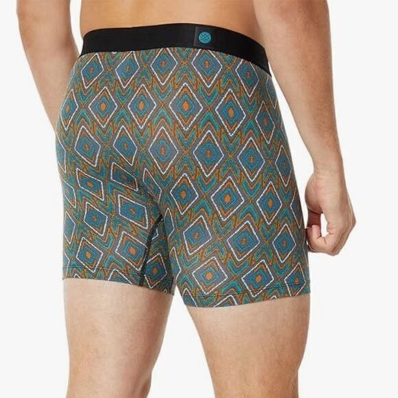 NWOT New Stance Butter Blend Boxer Brief Shorts Green/Orange Takawitz Small - Picture 2 of 7